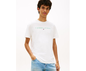 Tommy Jeans tričko s vyšívaným zeleným logom biele