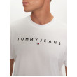 Tommy Jeans pánske tričko s vyšívaným logom TJ biele