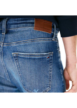 Tommy Hilfiger Austin pánske slim rifle modré