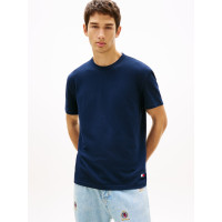 Tommy Jeans tričko z waffle úpletu modré Tommy Jeans tričko z waffle úpletu modré