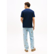 Tommy Jeans tričko z waffle úpletu modré Tommy Jeans tričko z waffle úpletu modré