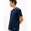 Tommy Jeans tričko z waffle úpletu modré Tommy Jeans tričko z waffle úpletu modré