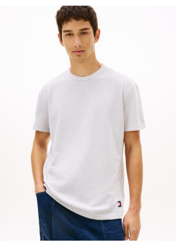 Tommy Jeans tričko z waffle úpletu sivé