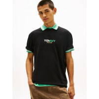 Tommy Jeans tričko s potlačou na chrbte čierne Tommy Jeans tričko s potlačou na chrbte čierne