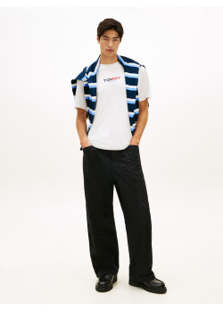 Tommy Jeans tričko s potlačou na chrbte biele