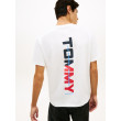 Tommy Jeans tričko s potlačou na chrbte biele Tommy Jeans tričko s potlačou na chrbte biele