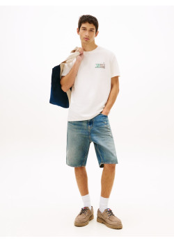 Tommy Jeans tričko oversized logo biele
