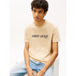 Tommy Jeans bavlnené tričko Logo béžové Tommy Jeans bavlnené tričko Logo béžové