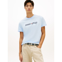 Tommy Jeans bavlnené tričko Logo modré Tommy Jeans bavlnené tričko Logo modré