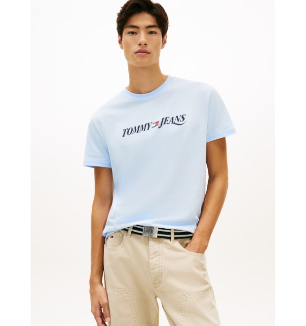 Tommy Jeans bavlnené tričko Logo modré