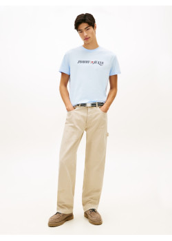 Tommy Jeans bavlnené tričko Logo modré