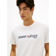 Tommy Jeans bavlnené tričko Logo biele Tommy Jeans bavlnené tričko Logo biele