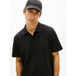 Tommy Jeans pánska polokošeľa čierna Tommy Jeans pánska polokošeľa čierna
