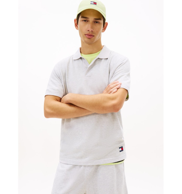 Tommy Jeans pánska polokošeľa sivá Tommy Jeans pánska polokošeľa sivá