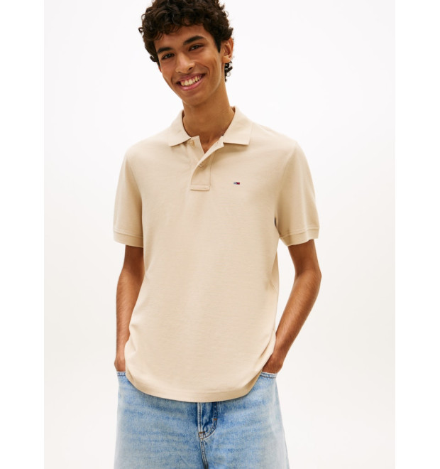 Tommy Jeans pánska polokošeľa béžová Tommy Jeans pánska polokošeľa béžová
