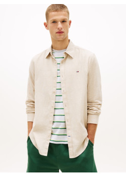 Tommy Jeans pánska košeľa béžová