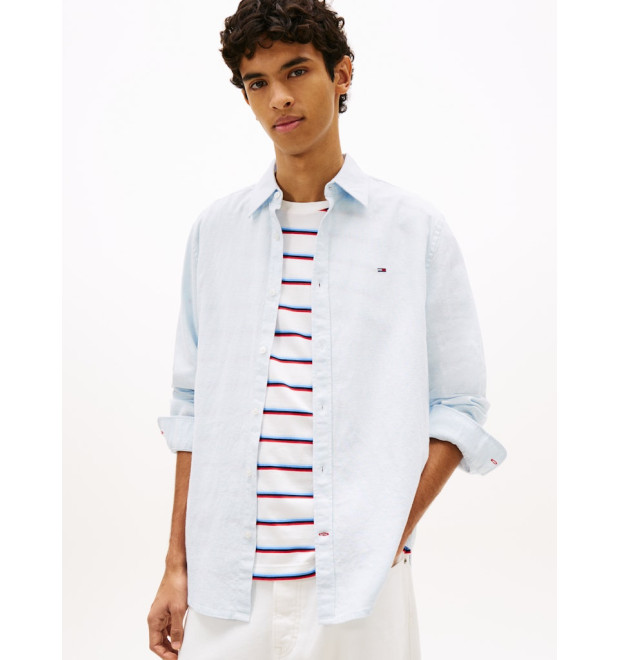 Tommy Jeans pánska košeľa svetlomodrá Tommy Jeans pánska košeľa svetlomodrá