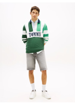 Tommy Jeans pánske rifľové kraťasy sivé