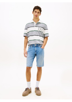 Tommy Jeans rifľové kraťasy Ronnie modré