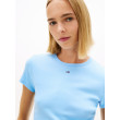 Tommy Jeans dámske rebrované tričko modré Tommy Jeans dámske rebrované tričko modré