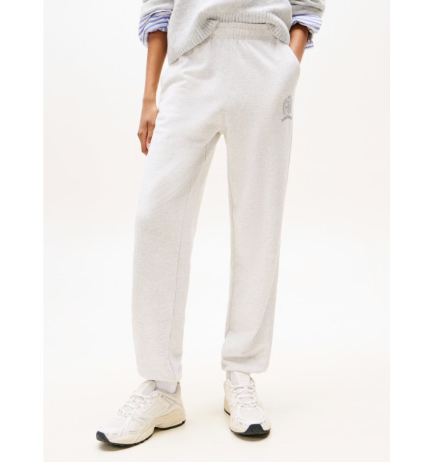 Tommy Jeans dámske tepláky Relaxed Crest Crew sivé Tommy Jeans dámske tepláky Relaxed Crest Crew sivé