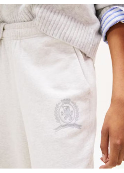 Tommy Jeans dámske tepláky Relaxed Crest Crew sivé