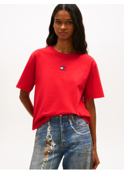 Tommy Hilfiger tričko boxy červené