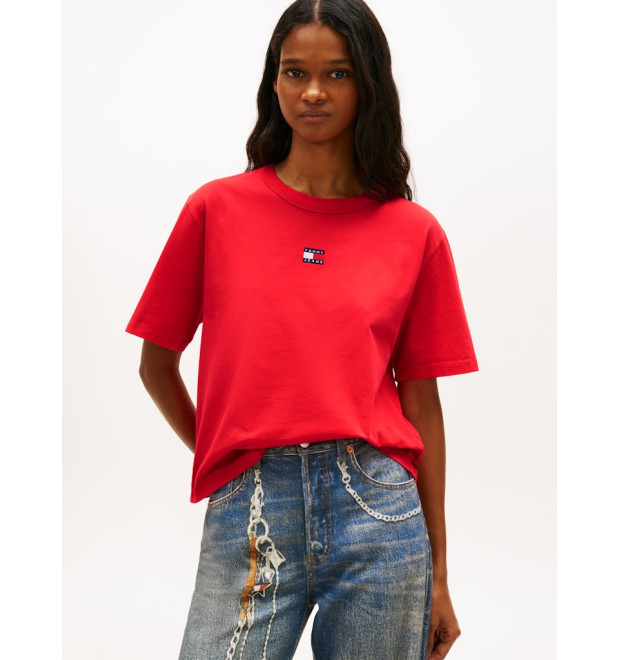 Tommy Hilfiger tričko boxy červené