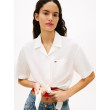 Tommy Jeans dámska košeľa na viazanie biela Tommy Jeans dámska košeľa na viazanie biela
