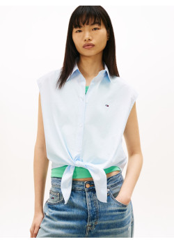 Tommy Jeans dámska košeľa bez rukávov modrá