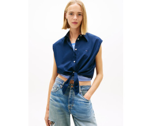 Tommy Jeans dámska košeľa bez rukávov tm modrá