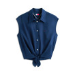 Tommy Jeans dámska košeľa bez rukávov tm modrá Tommy Jeans dámska košeľa bez rukávov tm modrá