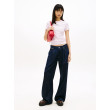 Tommy Jeans tričko slim s logom ružové Tommy Jeans tričko slim s logom ružové