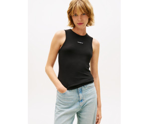 Tommy Jeans top bez rukávov s logom čierny