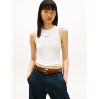 Tommy Jeans top bez rukávov s logom biely Tommy Jeans top bez rukávov s logom biely