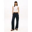 Tommy Jeans top bez rukávov s logom biely Tommy Jeans top bez rukávov s logom biely
