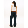 Tommy Jeans top bez rukávov s logom biely Tommy Jeans top bez rukávov s logom biely