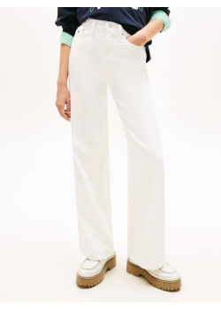 Tommy Jeans Claire široké rifle biele