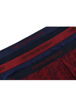 Pánske boxerky Emporio Armani 3Pack bordové/modré mix