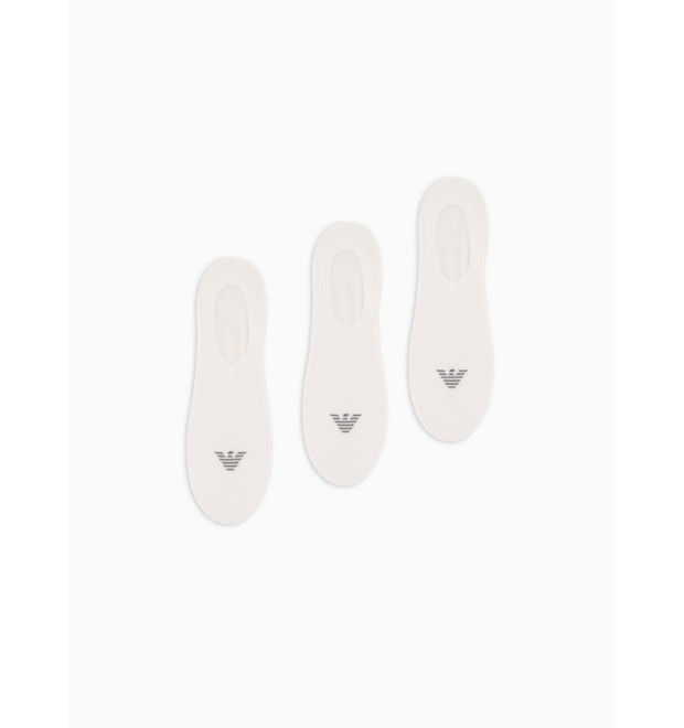 Emporio Armani členkové ponožky 3Pack biele