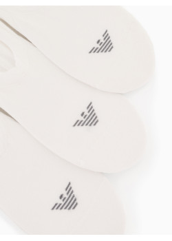 Emporio Armani členkové ponožky 3Pack biele