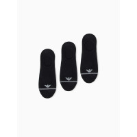 Emporio Armani členkové ponožky 3Pack čierne