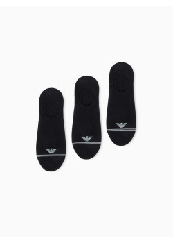 Emporio Armani členkové ponožky 3Pack čierne