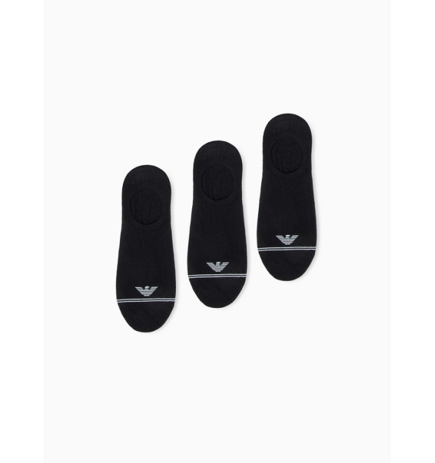 Emporio Armani členkové ponožky 3Pack čierne