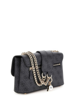 GUESS Eco Erica crossbody kabelka antracitová