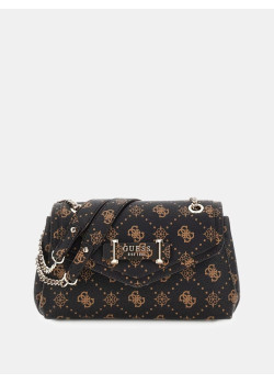 Guess Silia 4G crossbody kabelka hnedá