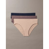 Calvin Klein nohavičky BIKINI 3Pack mix hnedá