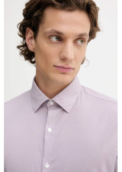 Calvin Klein košeľa slim fit s talianskym golierom ružová