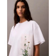 Calvin Klein dámske Cropped tričko s kvetinovou potlačou biele