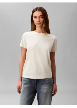 Calvin Klein Jeans bavlnené tenšie tričko béžové